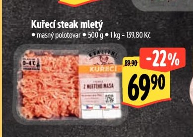Kuřecí steak mletý