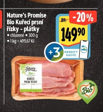Nature's Promise Bio Kuřecí prsní řízky