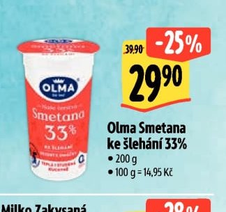 Olma Smetana ke šlehání 33%