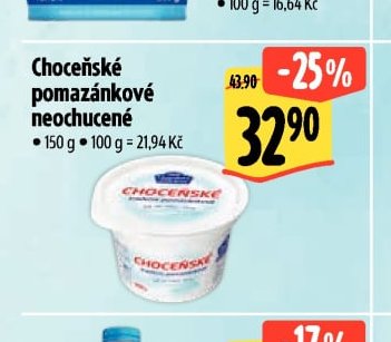 Choceňské pomazánkové neochucené