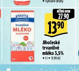 Jihočeské trvanlivé mléko 3,5%