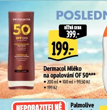Dermacol Mléko na opalování OF 50