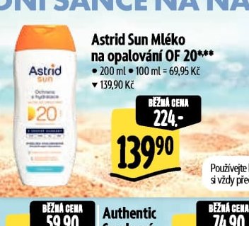 Astrid Sun Mléko na opalování OF 20