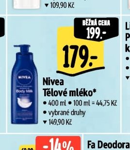 Nivea Tělové mléko