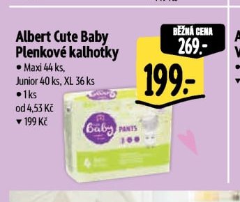 Albert Cute Baby Plenkové kalhotky