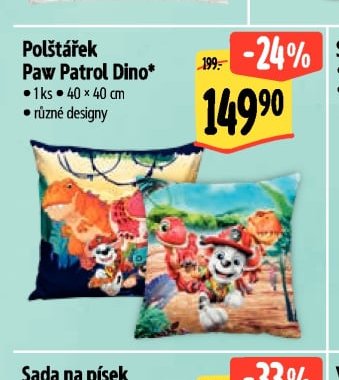 Polštářek Paw Patrol Dino