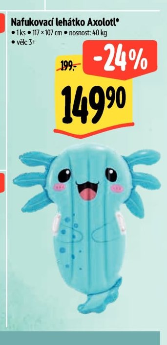 Nafukovací lehátko Axolotl