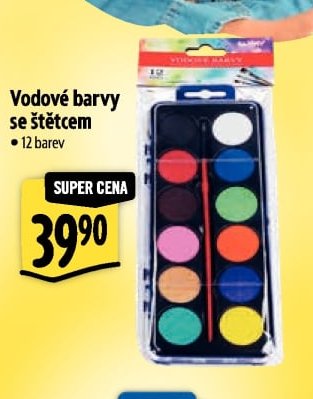 Vodové barvy se štětcem