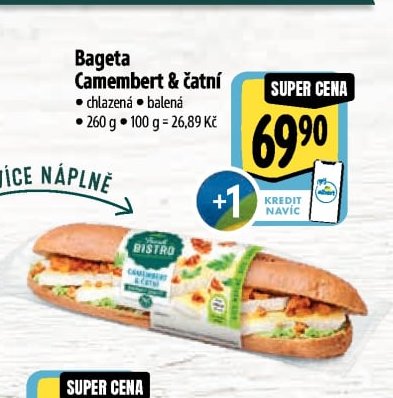 Bageta Camembert & čatní