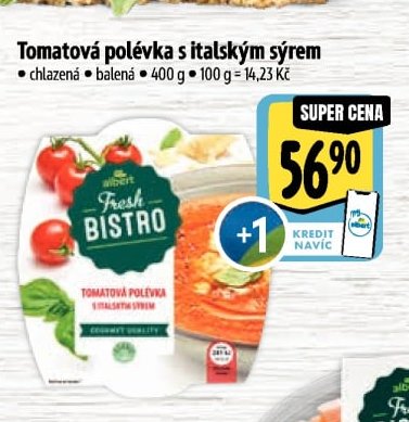 Tomatová polévka s italským sýrem