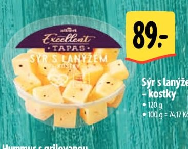 Sýr s lanýžem - kostky