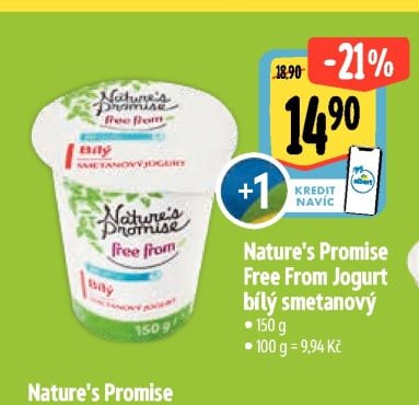 Nature's Promise Free From Jogurt bílý smetanový