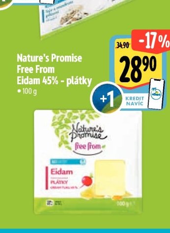 Nature's Promise Free From Eidam 45% - plátky