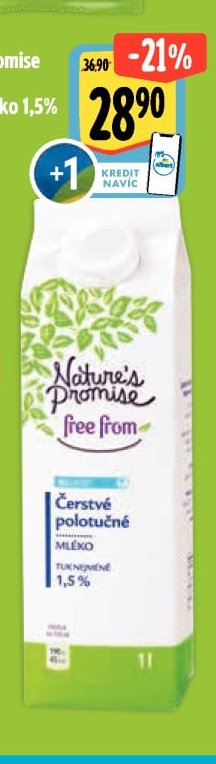 Nature's Promise Free From Čerstvé mléko 1,5%