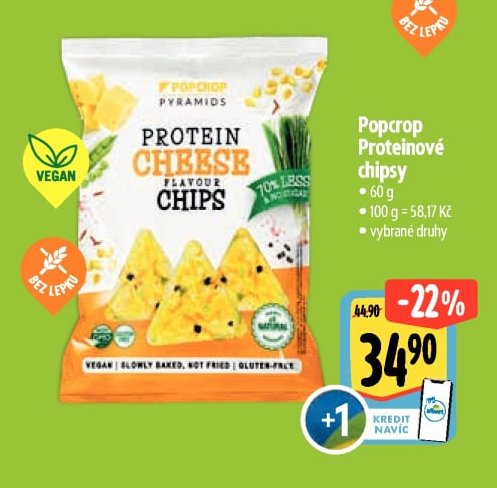 Popcrop Proteinové chipsy