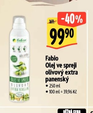 Fabio Olej ve spreji olivový extra panenský