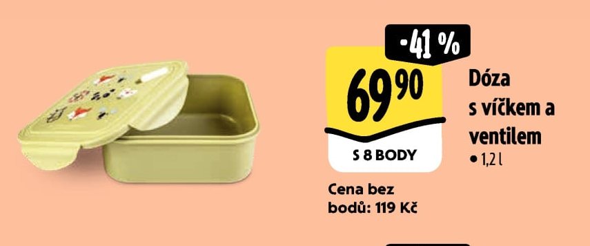 Dóza s víčkem a ventilem 1,2 l