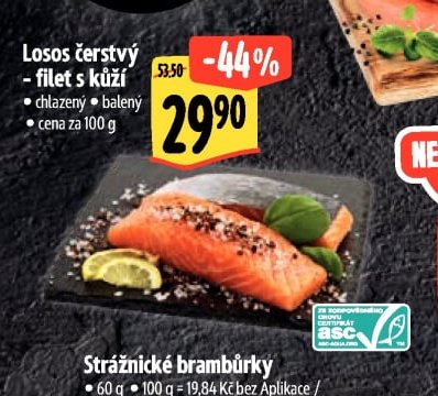 Losos čerstvý - filet s kůží
