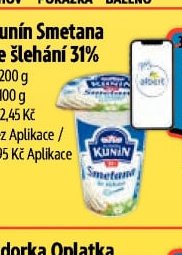 Kunín Smetana ke šlehání 31%