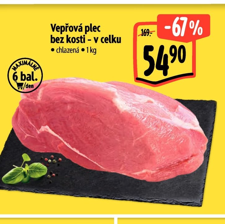 Vepřová plec bez kosti - v celku