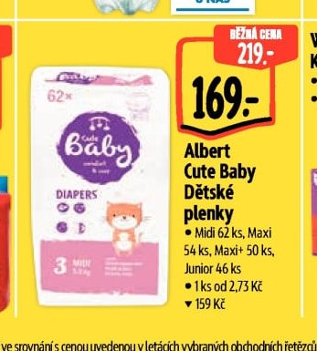 Albert Cute Baby Dětské plenky