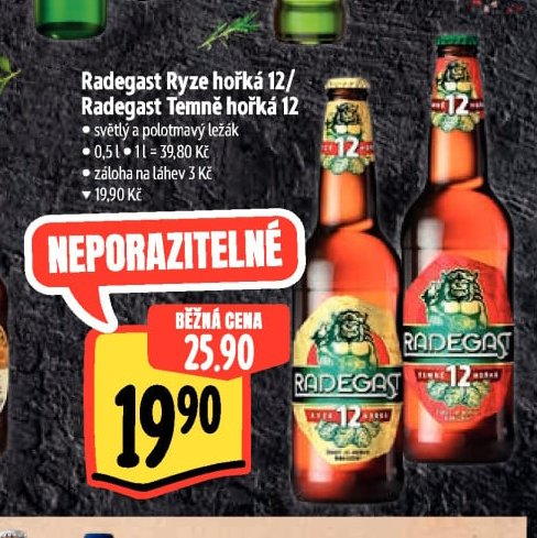 Radegast Ryze hořká 12 / Radegast Temně hořká 12