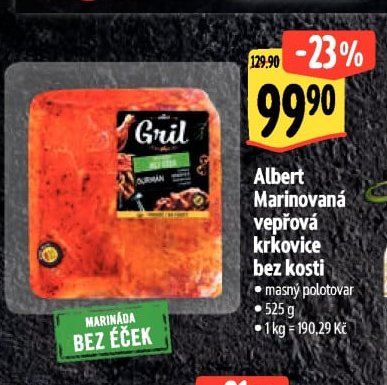 Albert Marinovaná vepřová krkovice bez kosti