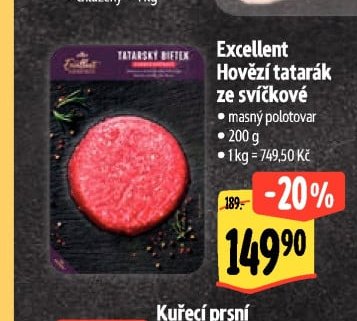 Excellent Hovězí tatarák ze svíčkové