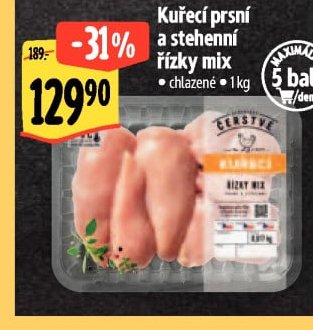 Kuřecí prsní a stehenní řízky mix