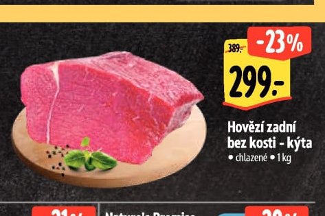 Hovězí zadní bez kosti - kýta