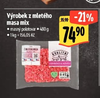 Výrobek z mletého masa mix