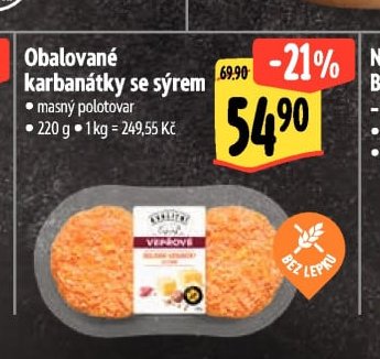 Obalované karbanátky se sýrem