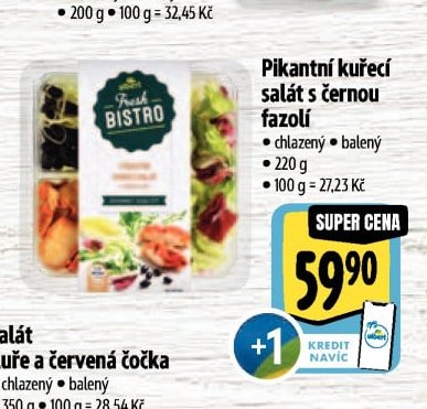 Pikantní kuřecí salát s černou fazolí