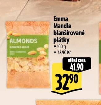 Emma Mandle blanšírované plátky