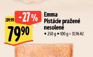 Emma Pistácie pražené nesolené