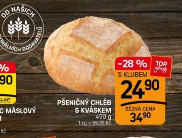PŠENIČNÝ CHLÉB S KVÁSKEM
