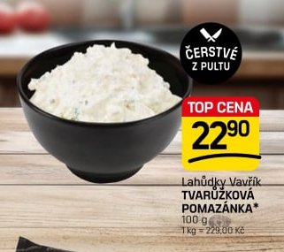 Lahůdky Vavřík TVARŮŽKOVÁ POMAZÁNKA