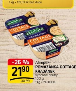 Alimpex POMAZÁNKA COTTAGE KRAJÁNEK