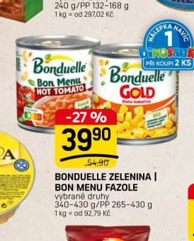 BONDUELLE ZELENINA | BON MENU FAZOLE