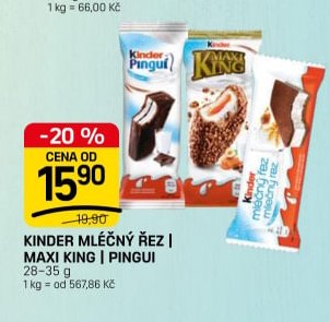 KINDER MLÉČNÝ ŘEZ | MAXI KING | PINGUI