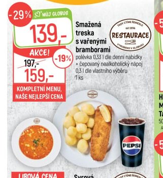 Smažená treska s vařenými bramborami