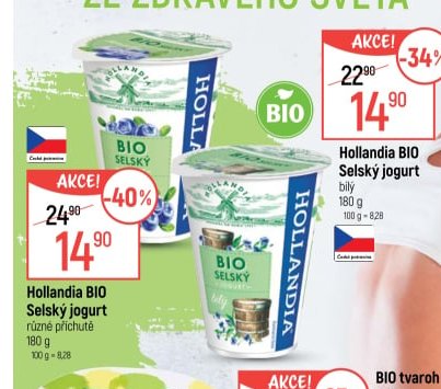 Hollandia BIO Selský jogurt