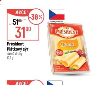 Président Plátkový sýr