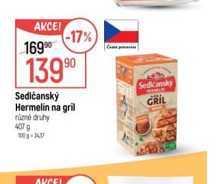 Sedlčanský Hermelín na gril