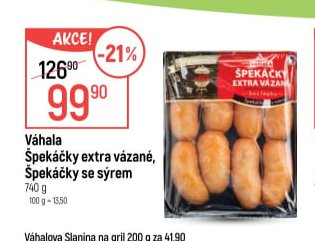 Váhala Špekáčky extra vázané, Špekáčky se sýrem