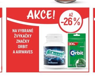 Žvýkačky Orbit a Airwaves
