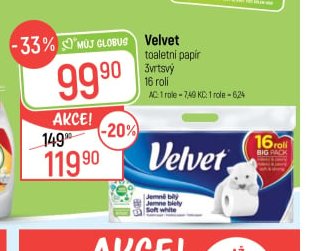 Velvet toaletní papír