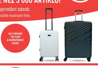 Na vybrané textilní a skořepinové kufry