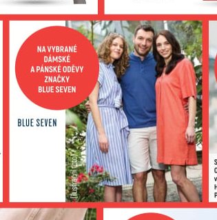 Na vybrané dámské a pánské oděvy značky BLUE SEVEN