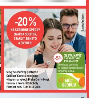 Na stříbrné šperky značek SOLITER, STARLIT, BENETO a SKYBEN